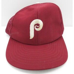 Vintage MLB Philadelphia Phillies 80’s Mesh Trucker Snapback Cap